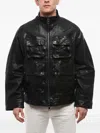 Neil Barrett Multi-pocket Leather Jacket In Black