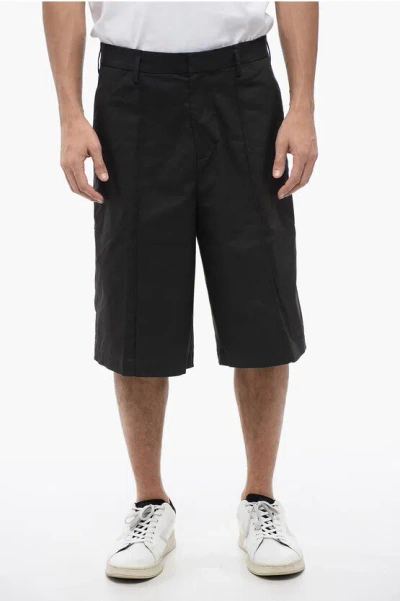 Neil Barrett Multipocketed Cotton Blend Shorts With Belt Loops