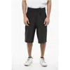 Neil Barrett Multipocketed Straight Leg Stretch Nylon Shorts In Black