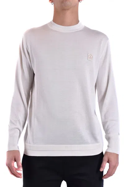 Neil Barrett Natural Knit Sweater With Ribbed Details In Gray