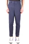 Neil Barrett Navy Trousers With Subtle Logo In Animal Print