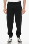 Neil Barrett Neoprene Loose Fit Joggers With Visible Stitching In Black
