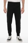 Neil Barrett Neoprene Skinny Fit Biker Joggers With Contrasting Side Band In Black