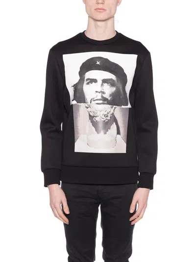 Neil Barrett Neoprene Sweatshirt With Print In Black