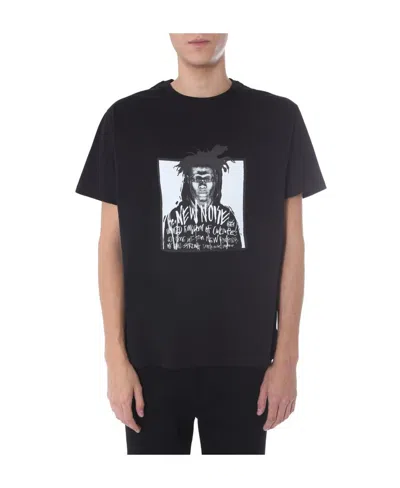 Neil Barrett New Noise Crew Neck T-shirt In Black