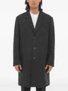 Neil Barrett Notched-lapel Single-breasted Coat In Gray