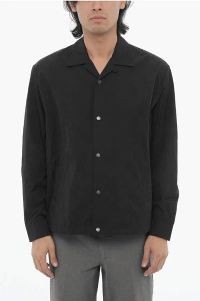 NEIL BARRETT NYLON BOXY COACH LIGHTWEIGHT JACKET WITH SNAP BUTTONS