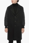 Neil Barrett Oversized Coat With Nylon Sleeves