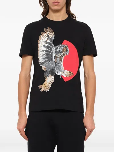 Neil Barrett Owl-print T-shirt In Black
