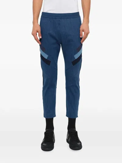 Neil Barrett Panelled Slim-fit Trousers In Animal Print