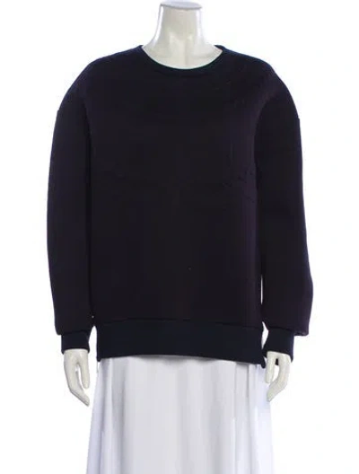 Pre-owned Neil Barrett Patterned Crew Neck Sweatshirt In Blue