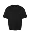 Neil Barrett Piercing-patch Cotton T-shirt In Black