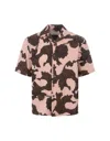 Neil Barrett Floral-print Bowling Shirt In Pink