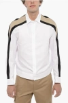 NEIL BARRETT PIQUET COTTON BOMBER MODERNIST SHIRT