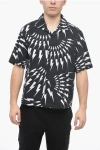 Neil Barrett Popeline Crazy Bolts Loose Fit Bowling Shirt