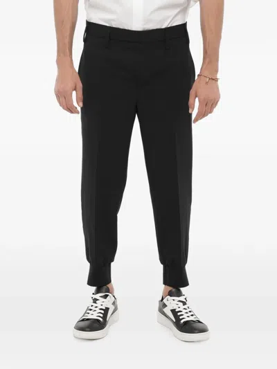 Neil Barrett Pressed-crease Trousers In Black