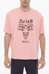 Neil Barrett Printed Aries The Warrior Crew-neck T-shirt In Pink