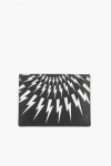Neil Barrett Printed Leather Fair-isle Thunderbolt Card Holder