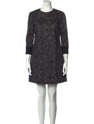 Pre-owned Neil Barrett Printed Mini Dress In Black