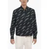 Neil Barrett Printed Overshirt With Zip Closure