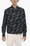 Neil Barrett Printed Overshirt With Zip Closure