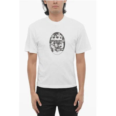 Neil Barrett Printed Slim Fit Rock Band Zodiac Leon Crew-neck T-shirt In White