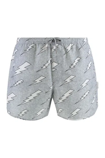 NEIL BARRETT PRINTED SWIM SHORTS