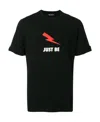 Neil Barrett Printed T-shirt With Round Neck In Black