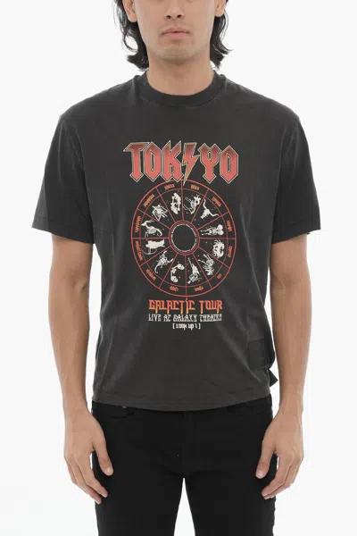 Neil Barrett Printed Tokyo Galactic Tour Crew-neck T-shirt In Black