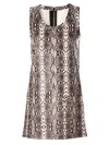 Neil Barrett Python Print Shift Dress In Brown