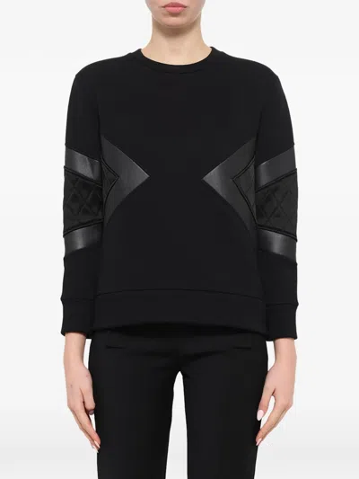 Neil Barrett Quilted Panelled Sweatshirt In Black