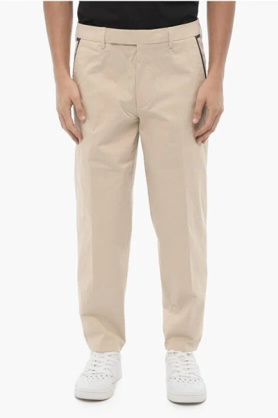 Neil Barrett Regular Fit Slim Fit Pants With Belt Loops In Gold