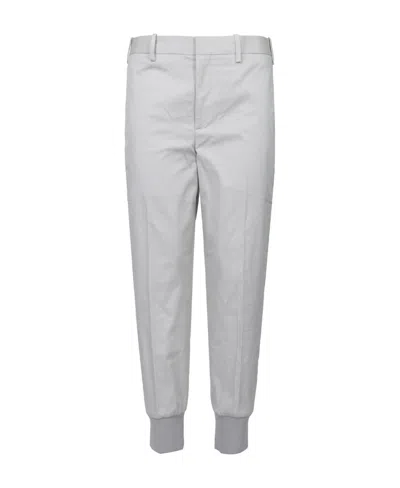 Neil Barrett Rib Mouth Slim Casual Pants In Gray