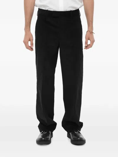 Neil Barrett Ribbed Velour Loose-fit Trousers In Multi