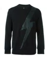 Neil Barrett Flash Design Sweatshirt In Black