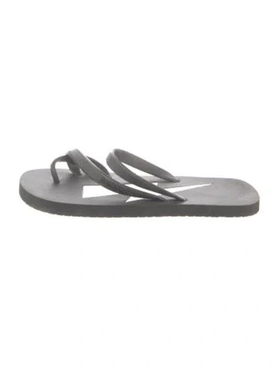 Pre-owned Neil Barrett Rubber Flip Flops In Black