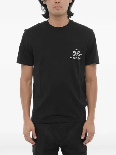 Neil Barrett See You Logo-print Slim-fit T-shirt In Black