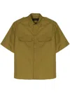 Neil Barrett Epaulettes Poplin Shirt In Acid Green