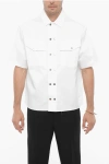 Neil Barrett Short Sleeved Boxy Fit Shirt With Double Breast Pocket