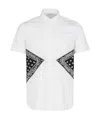 Neil Barrett Short-sleeved Lapel Shirt In White