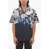 Neil Barrett Short Sleeved Loose Fit Hawaiian Bolts Shirt In Multi