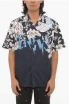 Neil Barrett Short Sleeved Loose Fit Hawaiian Bolts Shirt In Multi