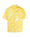 Neil Barrett Short-sleeved Pattern Shirt In Yellow