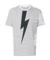 Neil Barrett Short-sleeved T-shirt With Round Neck In White