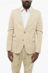 Neil Barrett Side Vents Notch Lapel 2-button Blazer In Neutral