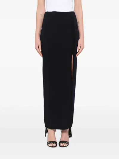 Neil Barrett Side-slit Maxi Skirt In Black