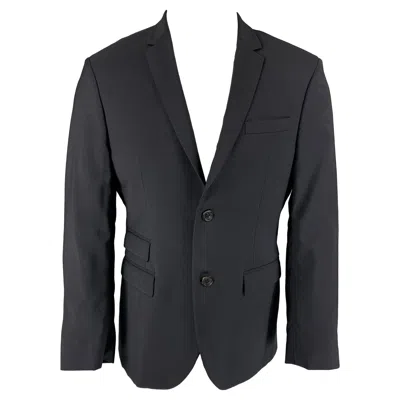 Pre-owned Neil Barrett Size 40 Navy Wool Single Breasted Slim Fit Sport Coat In Blue