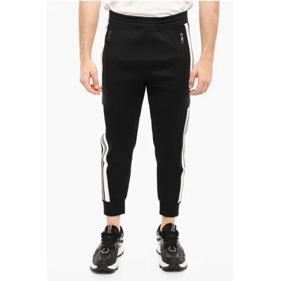 Neil Barrett Skinny Fit Joggers With Contrasting Side Bands In Black