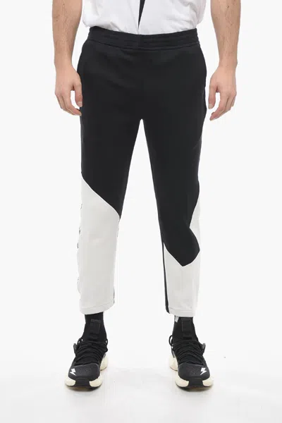 Neil Barrett Skinny Fit Modernist Sweatpants With Contrasting Details In Black