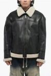 NEIL BARRETT SLIM CURLY CRACKED SHEEPSKIN JACKET